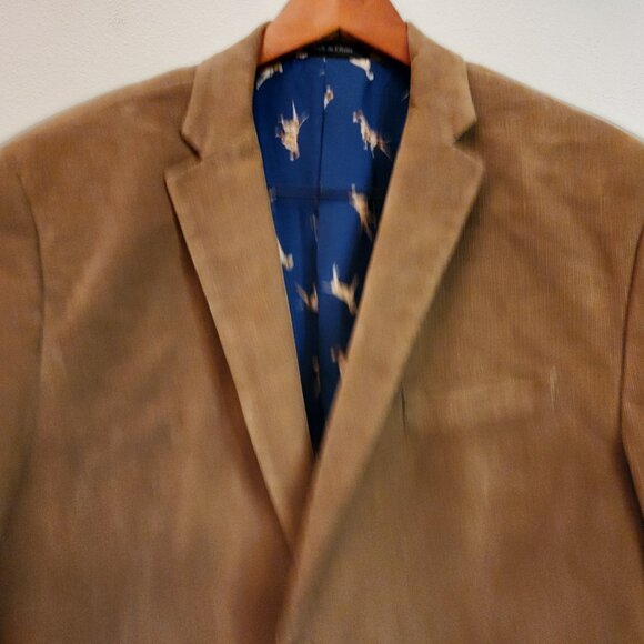 LRL Ralph Lauren Brown Corduroy Sport Coat Jacket Blazer 46R Elbow Patch Dog - Picture 8 of 16